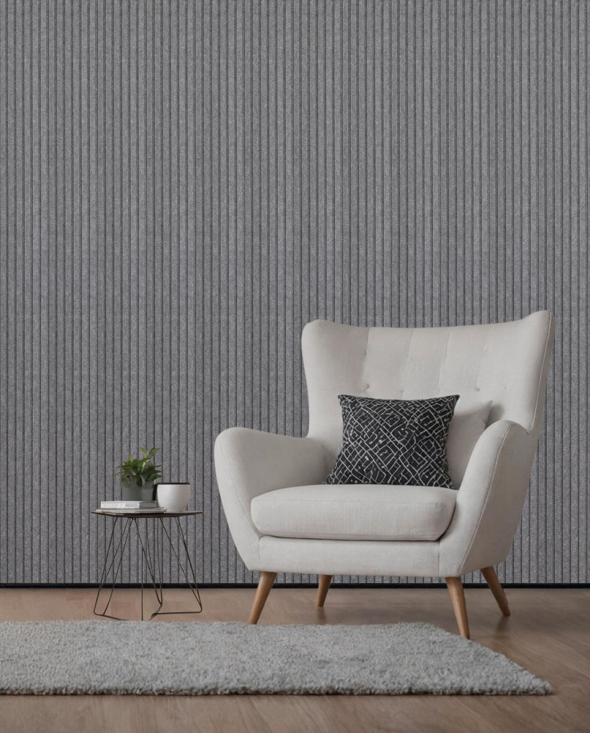 AKUSTIKPANEEL 20/240/1,8 cm  - Anthrazit, Basics, Kunststoff (20/240/1,8cm)