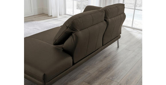 RÉCAMIERE in Echtleder Olivgrün - Chromfarben/Olivgrün, Design, Leder/Metall (209/85-109/95-16cm) - Dieter Knoll