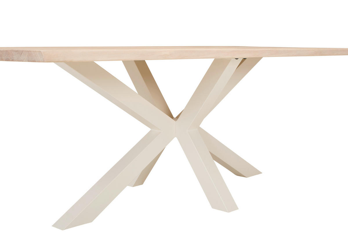 ESSTISCH in Holz 220/100/75 cm  - Eiche Bianco/Creme, LIFESTYLE, Holz/Metall (220/100/75cm) - Niels Andersson