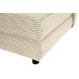 SCHLAFSOFA Taras  mit Stoffauswahl Cord Creme  - Creme/Schwarz, Design, Kunststoff/Textil (197/77/81cm) - Xora