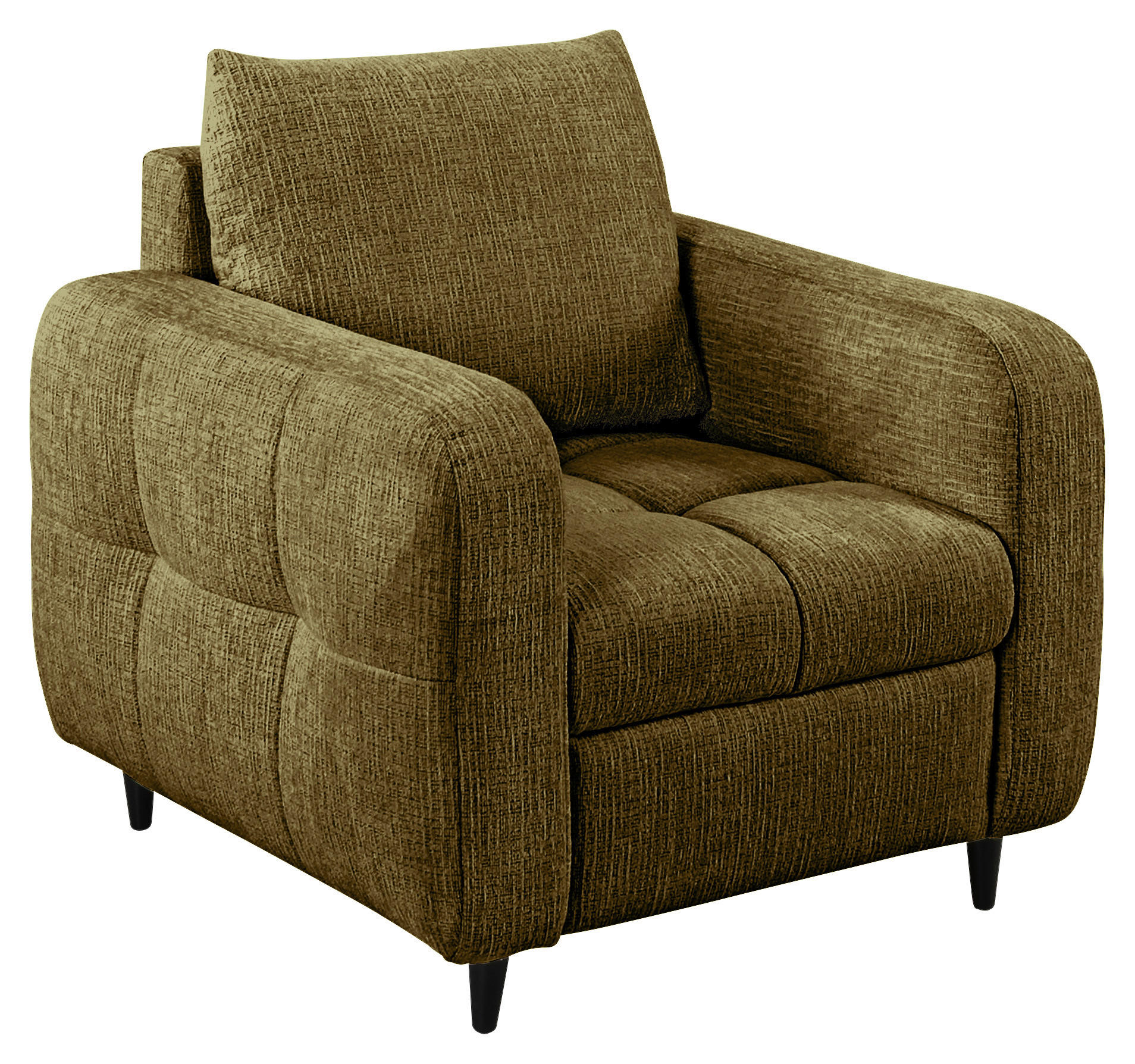 COCKTAILSESSEL Flachgewebe Olivgrün    - Schwarz/Olivgrün, Design, Holz/Textil (90/88/91cm) - Lomoco