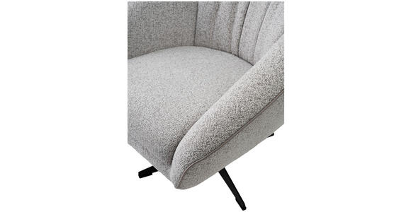 SESSEL in Webstoff Grau  - Schwarz/Grau, Design, Textil/Metall (80/78/80cm) - Dieter Knoll