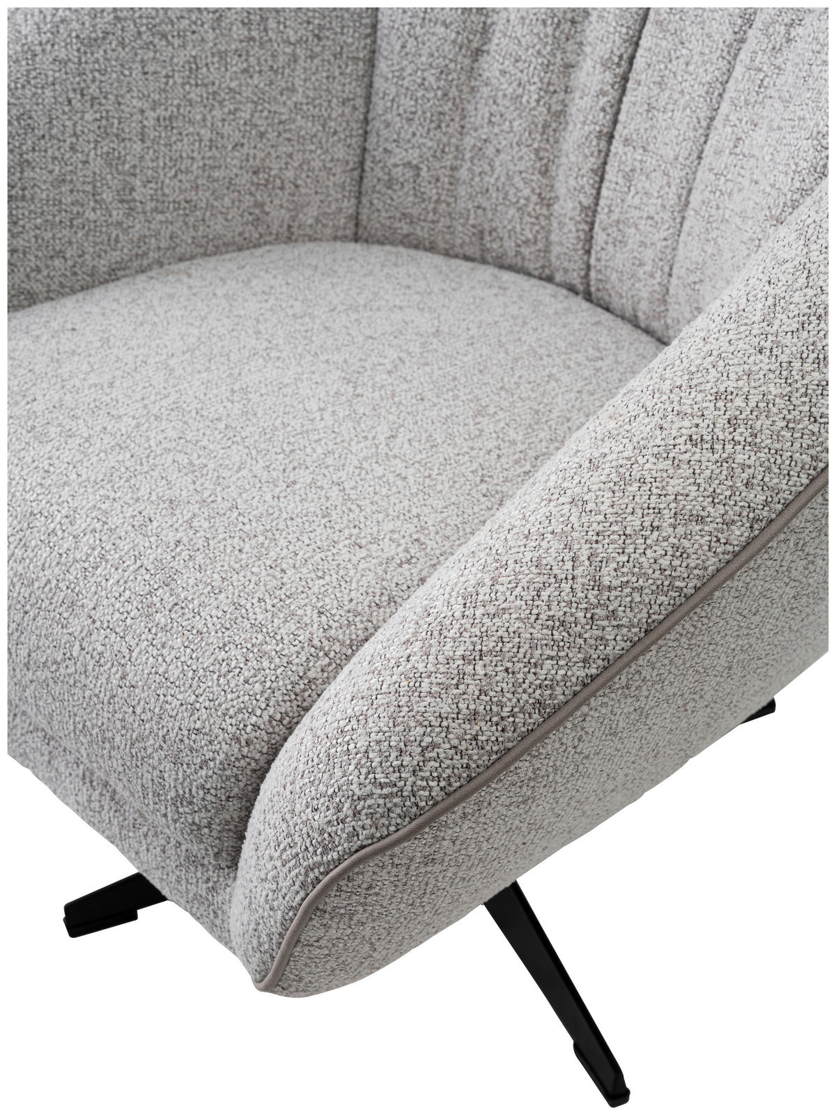 SESSEL in Webstoff Grau  - Schwarz/Grau, Design, Textil/Metall (80/78/80cm) - Stylife