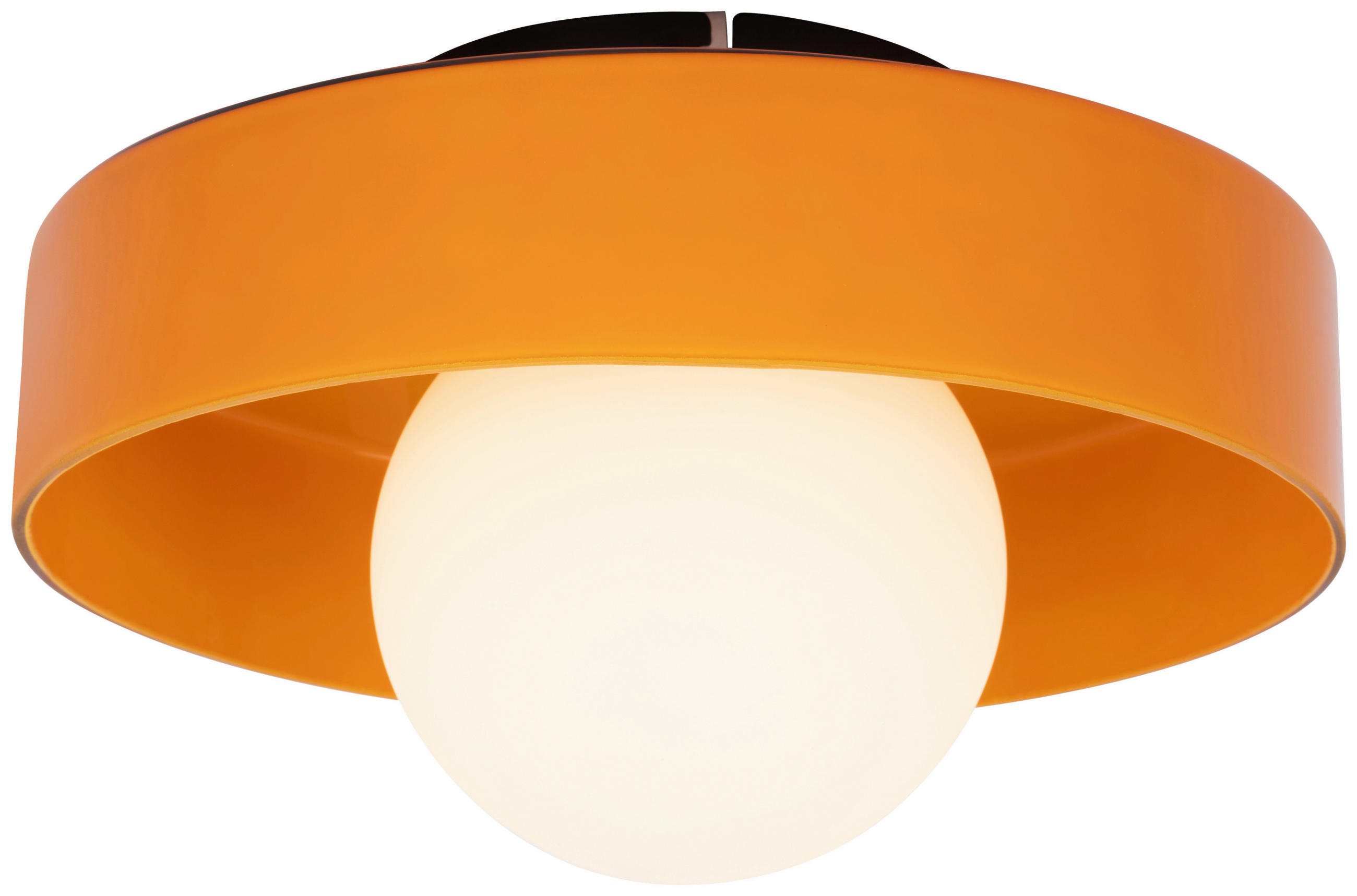 DECKENLEUCHTE 25/13 cm   - Orange, Design, Glas/Metall (25/13cm) - Collet's Monde