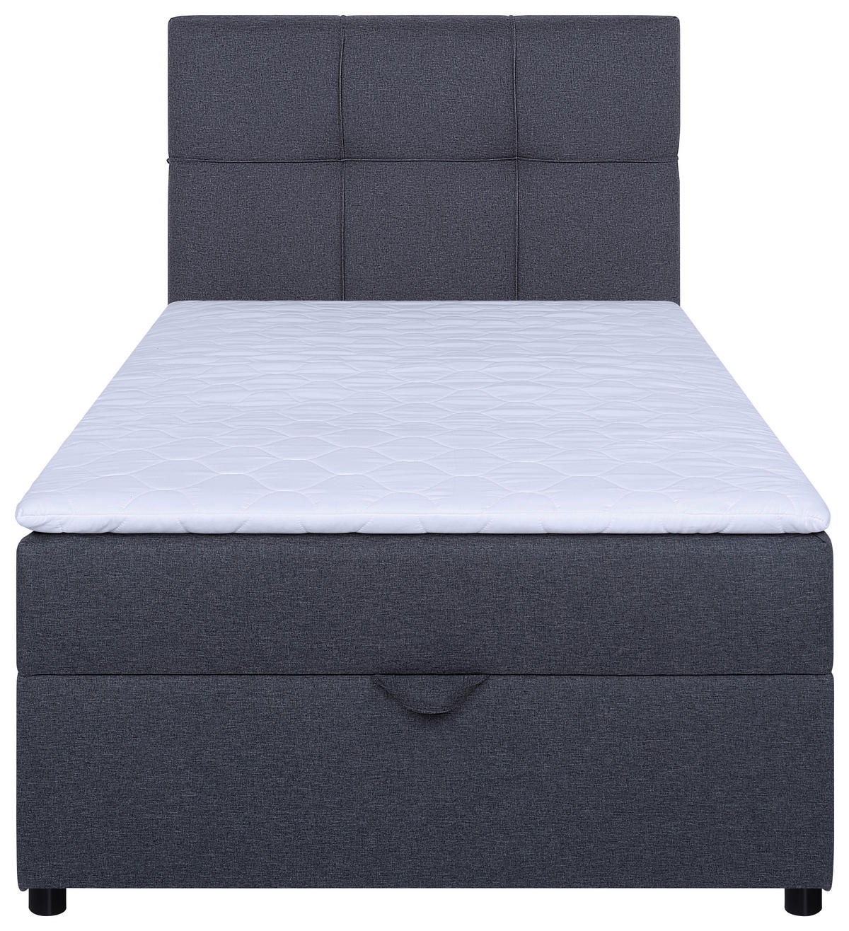 BOXBETT 100/200 cm,  in Dunkelgrau, Bettkasten, Topper,  - Dunkelgrau/Schwarz, MODERN, Kunststoff/Textil (100/200cm) - MID.YOU