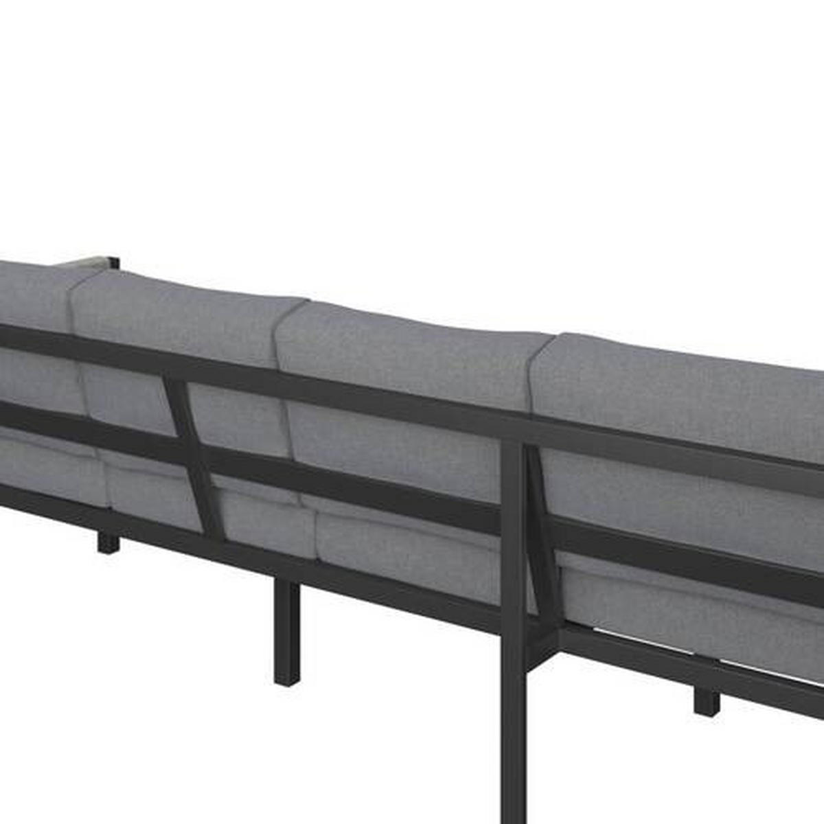 DINING-LOUNGESET 187/241 cm Aluminium  - Dunkelgrau/Anthrazit, Design, Glas/Kunststoff (187/241cm) - Ambia Garden