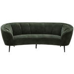 3-SITZER-SOFA Struktur Grün  - Schwarz/Grün, Design, Textil/Metall (234/89/105cm) - Carryhome