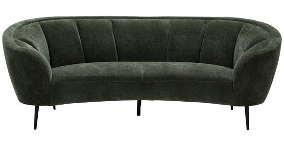 3-SITZER-SOFA Struktur Grün  - Schwarz/Grün, Design, Textil/Metall (234/89/105cm) - Carryhome