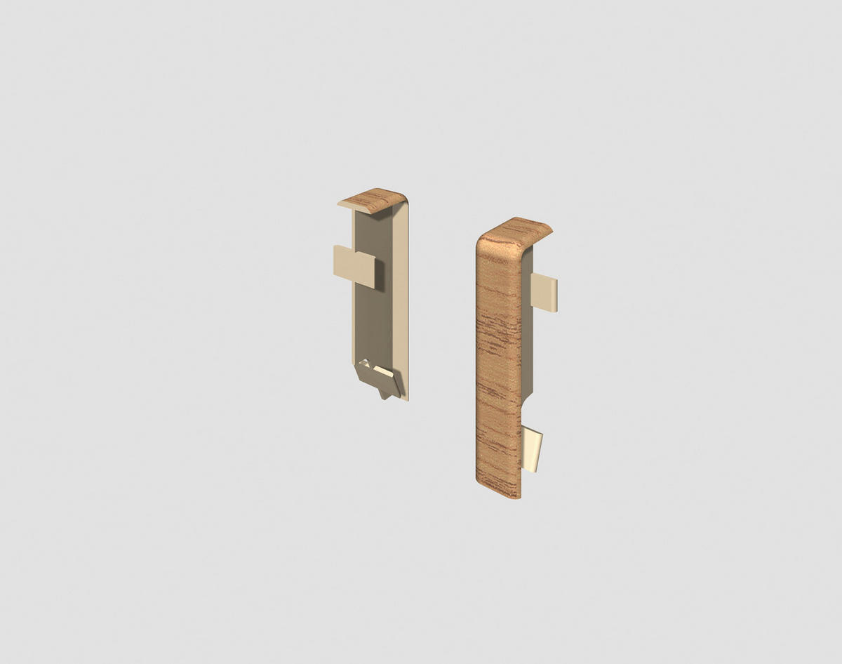 SOCKELLEISTENVERBINDUNGSSTÜCK - Eichefarben/Braun, KONVENTIONELL, Kunststoff (1.6/1.2/5.9cm) - Egger Holzwerkstoffe