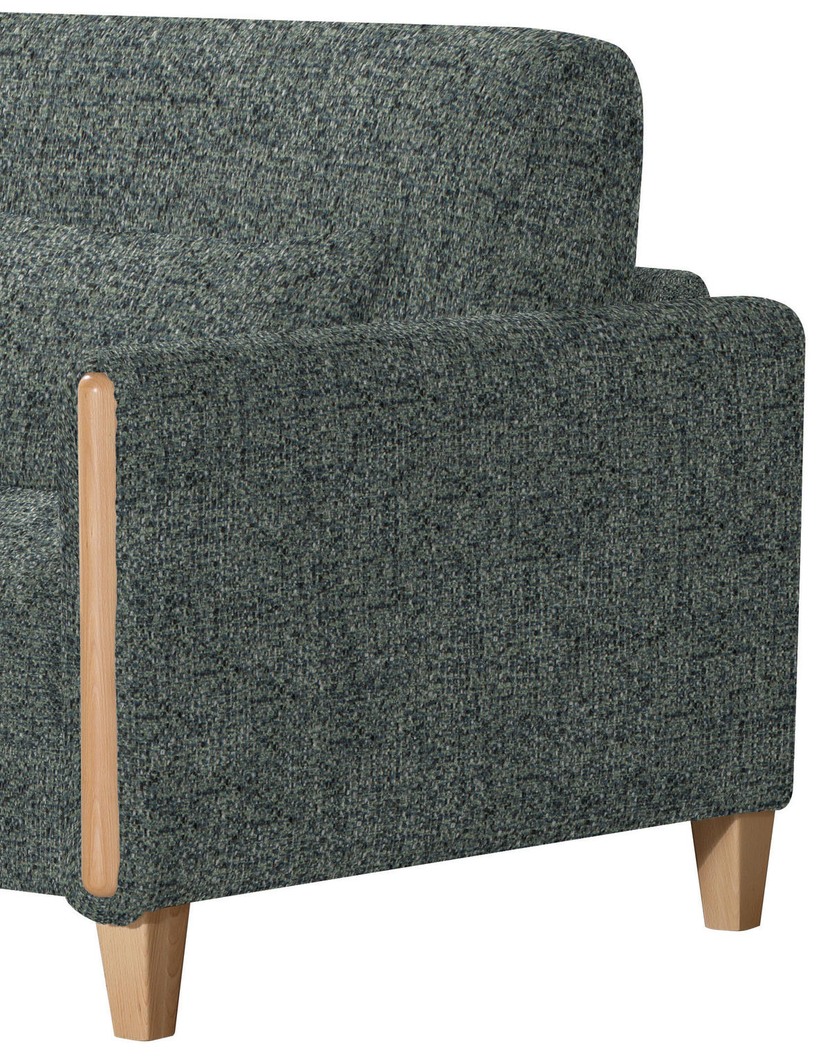 ZOFA S POSTELJNO FUNKCIJO,  barve bukve, sivozelena les, tekstil  - sivozelena/barve bukve, Design, tekstil/les (174/88/104cm) - Niels Andersson