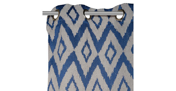 ÖSENSCHAL MANTIS blickdicht 140/245 cm - Blau/Creme, Design, Textil (140/245cm) - Dieter Knoll