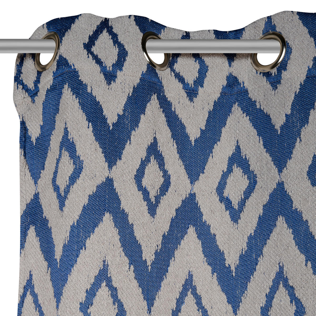 ÖSENSCHAL MANTIS blickdicht 140/245 cm   - Blau/Creme, Design, Textil (140/245cm) - Dieter Knoll