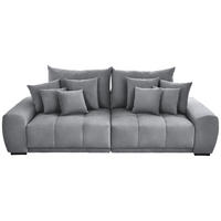 BIG SOFFA i sammet ljusgrå  - ljusgrå/svart, Klassisk, trä/textil (280/67/120cm) - MID.YOU