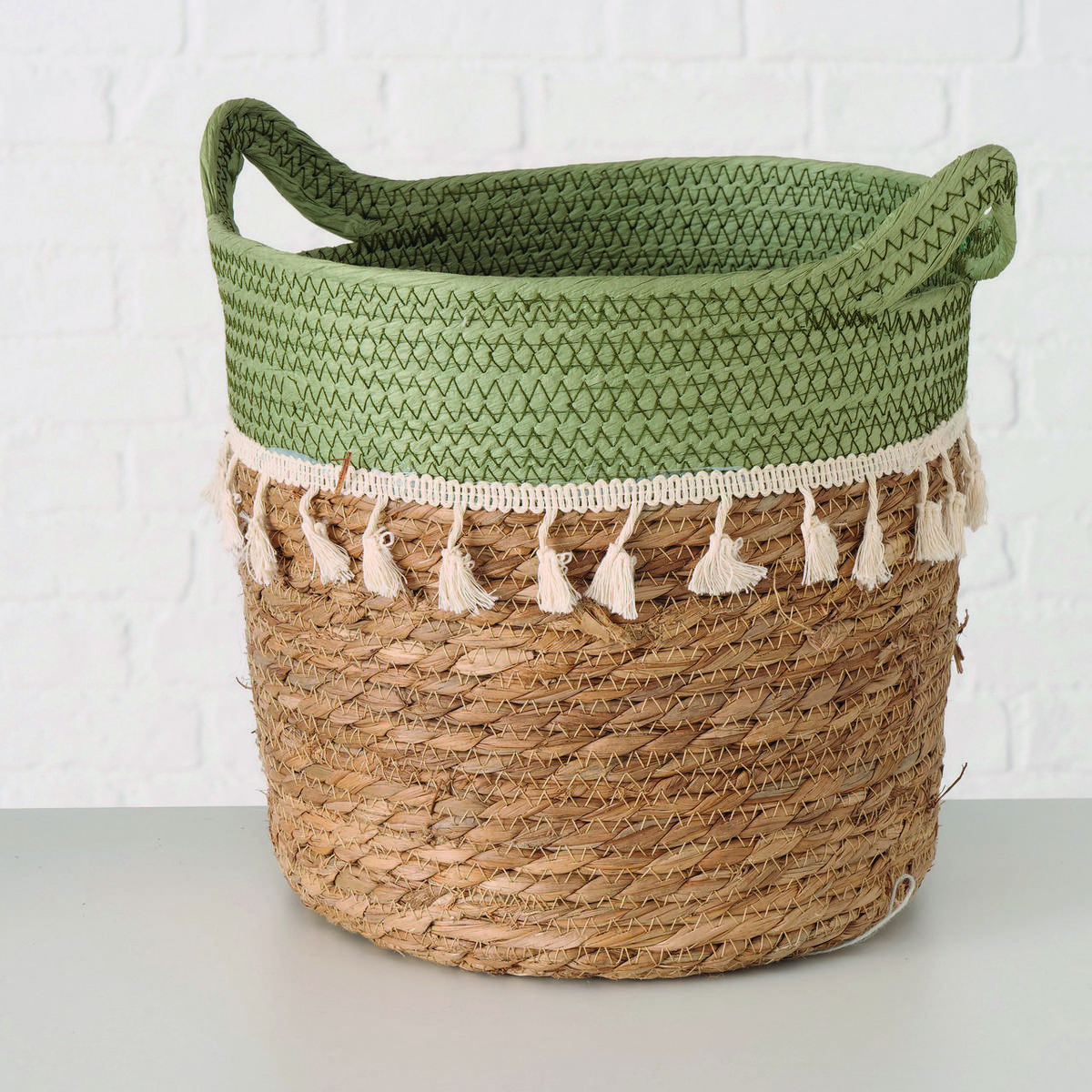 KORGSET - grön/grå, Basics, naturmaterial (30/31cm)