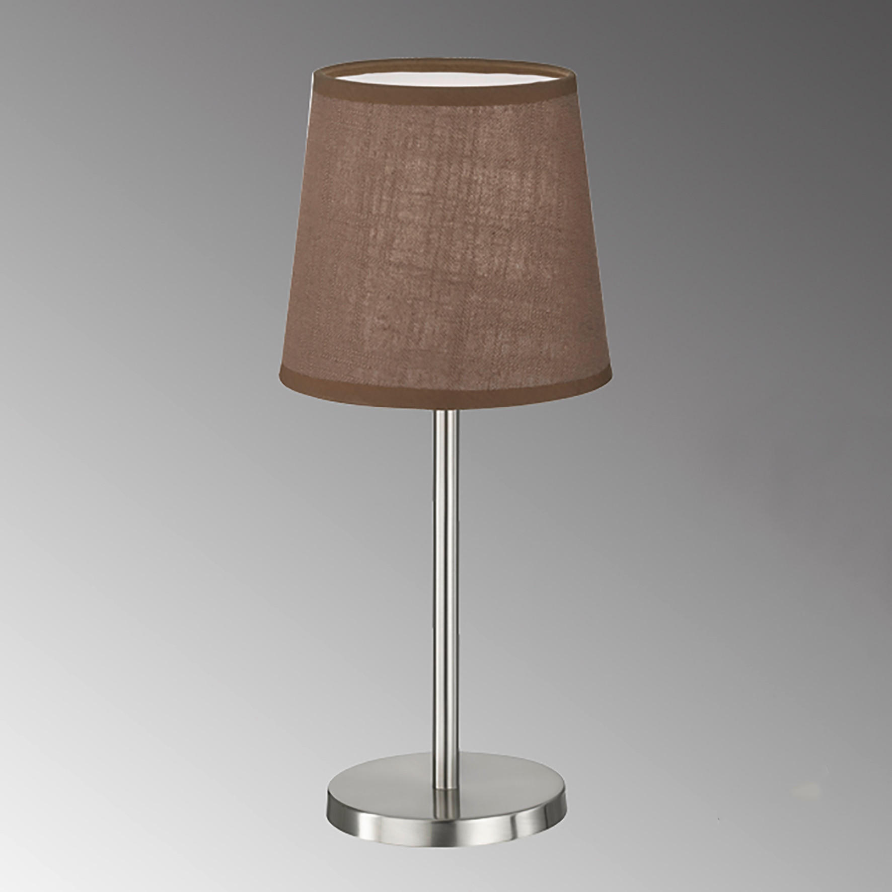 BORDSLAMPA 14/30 cm   - brun/nickelfärgad, Basics, metall/textil (14/30cm)