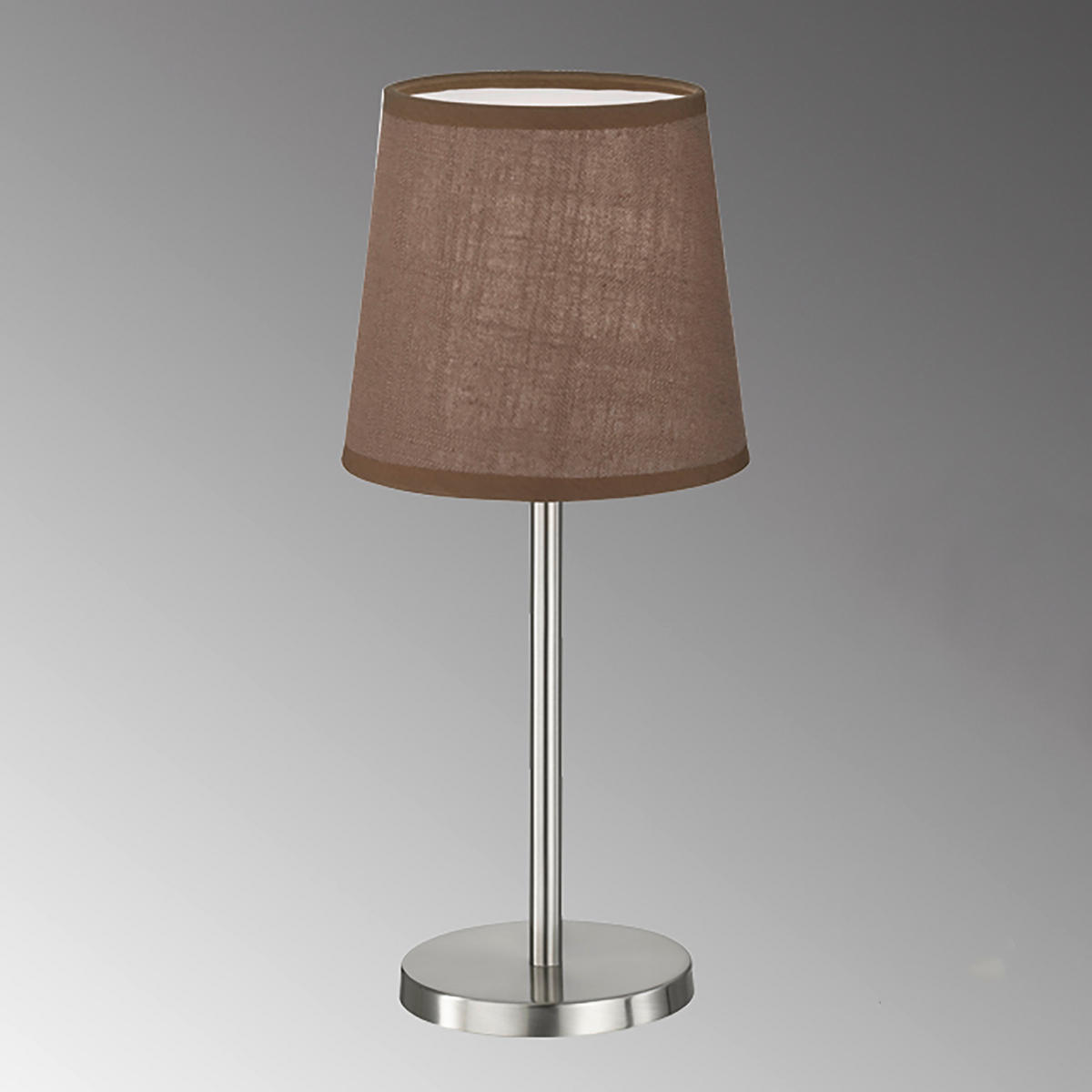 SVJETILJKA STOLNA Eve  - boje nikla/smeđa, Basics, tekstil/metal (14/30cm)