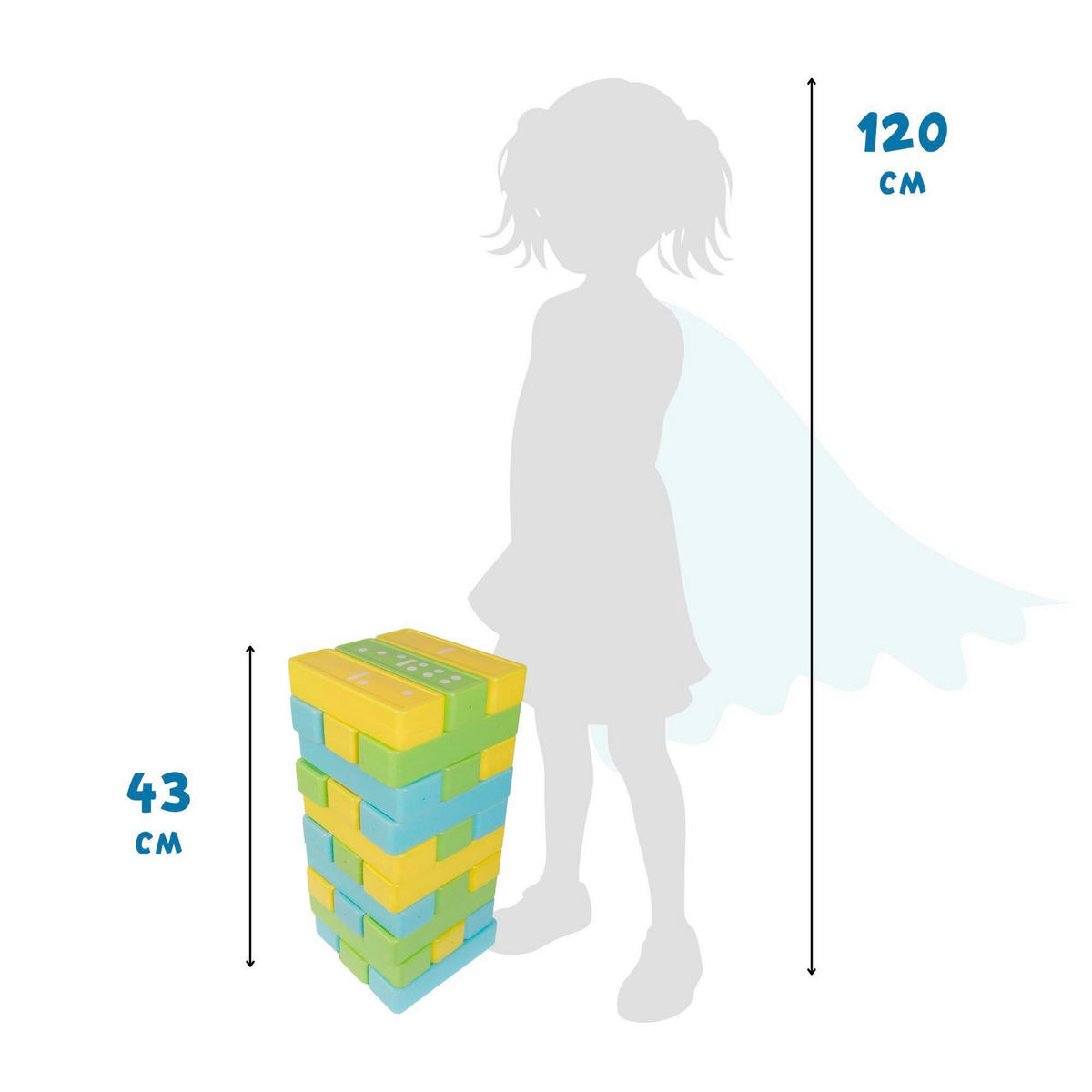 DOMINO - Türkis/Gelb, Basics, Kunststoff (43cm) - alldoro