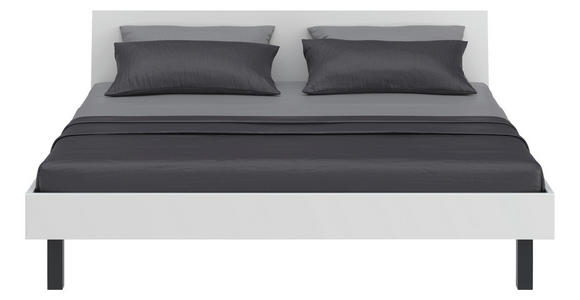 BETT 200/200 cm  in Weiß  - Schwarz/Weiß, Design, Holzwerkstoff/Metall (200/200cm) - Xora