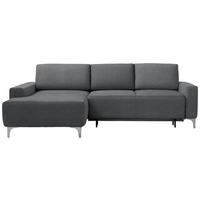 ECKSOFA Grau Chenille  - Alufarben/Grau, Design, Textil/Metall (160/248cm) - Sedda