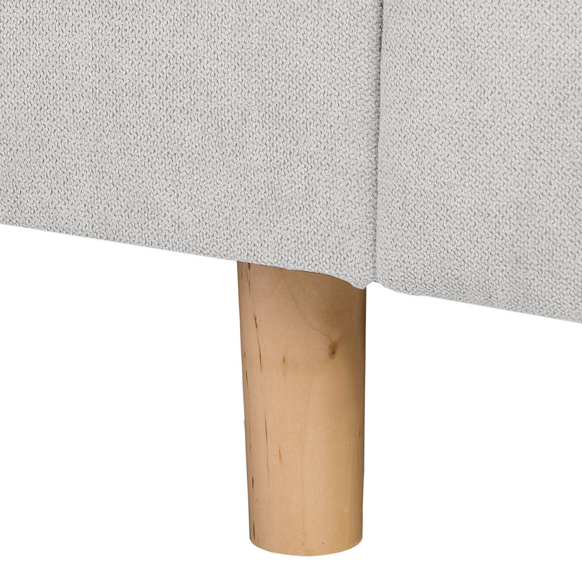 ECKSOFA Ariella in Mikrofaser Hellgrau  161/231 cm  - Hellgrau/Naturfarben, Design, Holz/Textil (161/231cm) - Livetastic