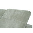 ECKSOFA Mintgrün Chenille Kopfteilverstellung, Sitztiefenverstellung  - Schwarz/Mintgrün, Design, Textil/Metall (243/307cm) - Xora