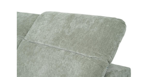 ECKSOFA Mintgrün Chenille Kopfteilverstellung, Sitztiefenverstellung  - Schwarz/Mintgrün, Design, Textil/Metall (243/307cm) - Xora