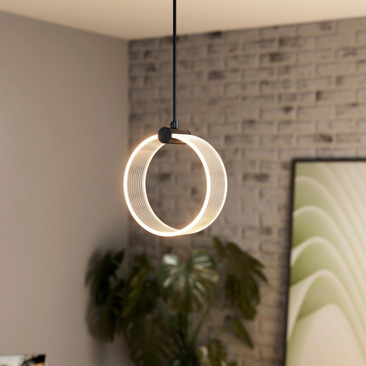 LED-PENDELLEUCHTE 16/15/121 cm  - Schwarz, Basics, Kunststoff (16/15/121cm) - Osram