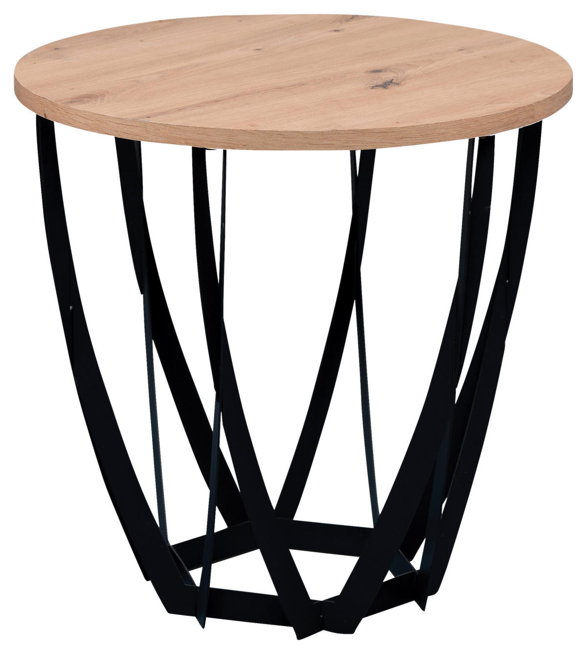 ODKLÁDACÍ STOLEK, černá, dub artisan - černá/dub artisan, Design, kov/kompozitní dřevo (50/50/50cm) - Xora