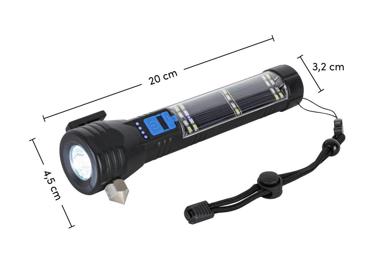 ELEMLÁMPA - fekete/áttetsző, Basics, műanyag/fém (20/3,2/4,5cm) - Boxxx