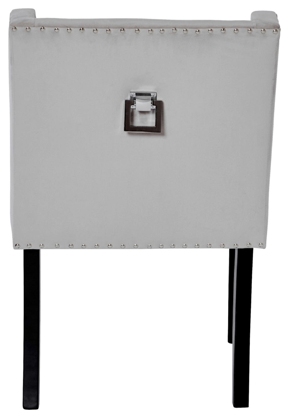 ARMLEHNSTUHL  in Samt  - Silberfarben/Schwarz, Modern, Holz/Textil (58/62,5/88cm) - Livetastic