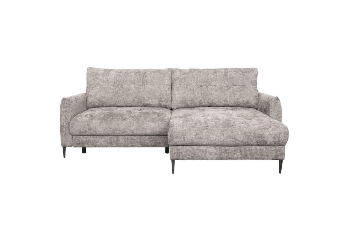 UGAONA GARNITURA sivobraon  - crna/sivobraon, Moderno, tekstil/metal (221/142cm) - Carryhome