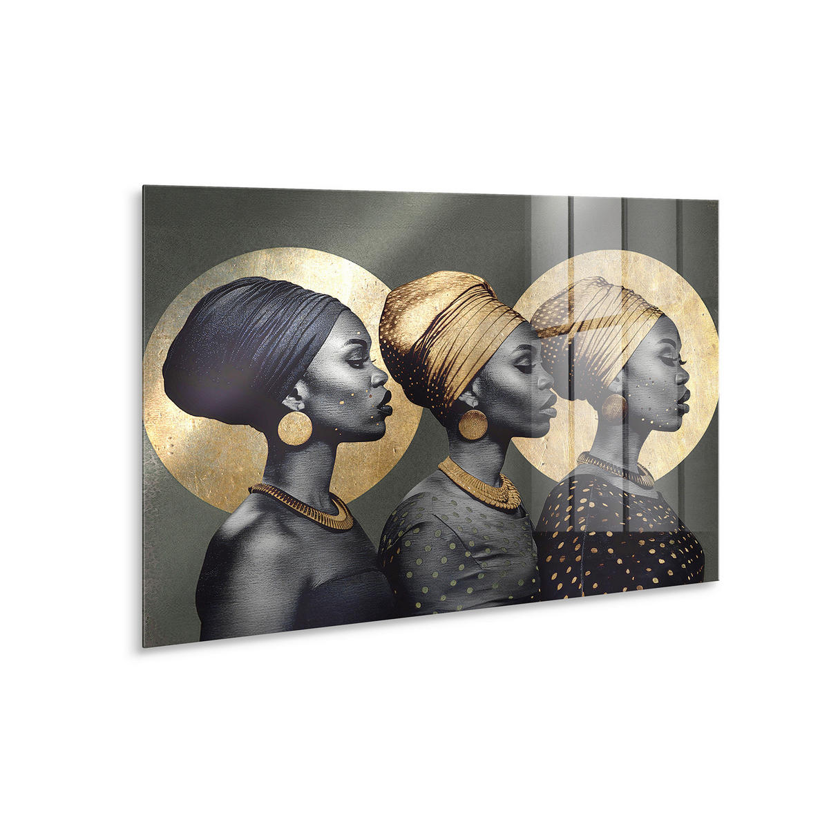 GLASBILD Frauen 70/100 cm  - Multicolor, Basics, Glas/Papier (70/100cm)