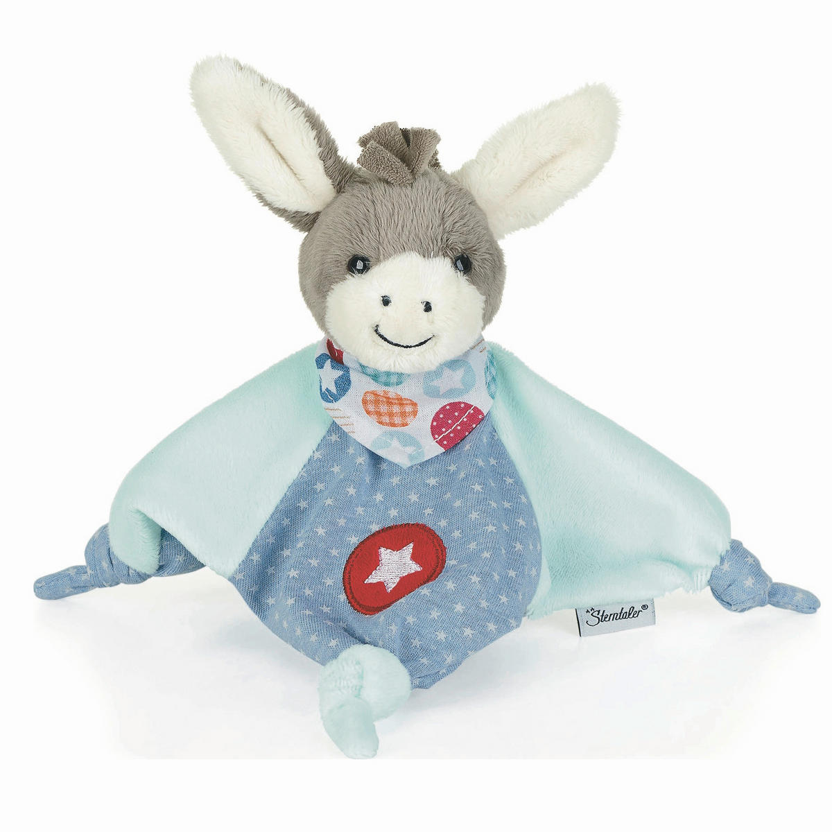 SCHMUSETUCH - Blau/Grau, Basics, Textil (24/19/7cm) - Sterntaler