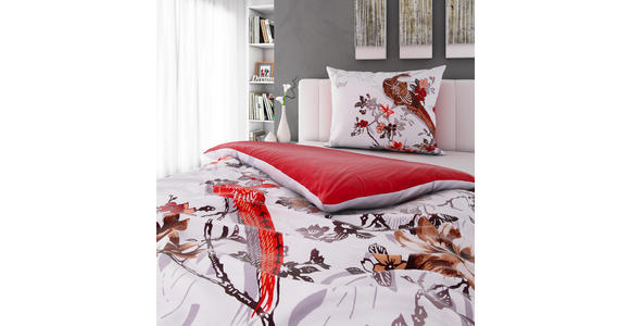 BETTWÄSCHE 140/200 cm - Rot/Weiß, KONVENTIONELL, Textil (140/200cm) - Esposa