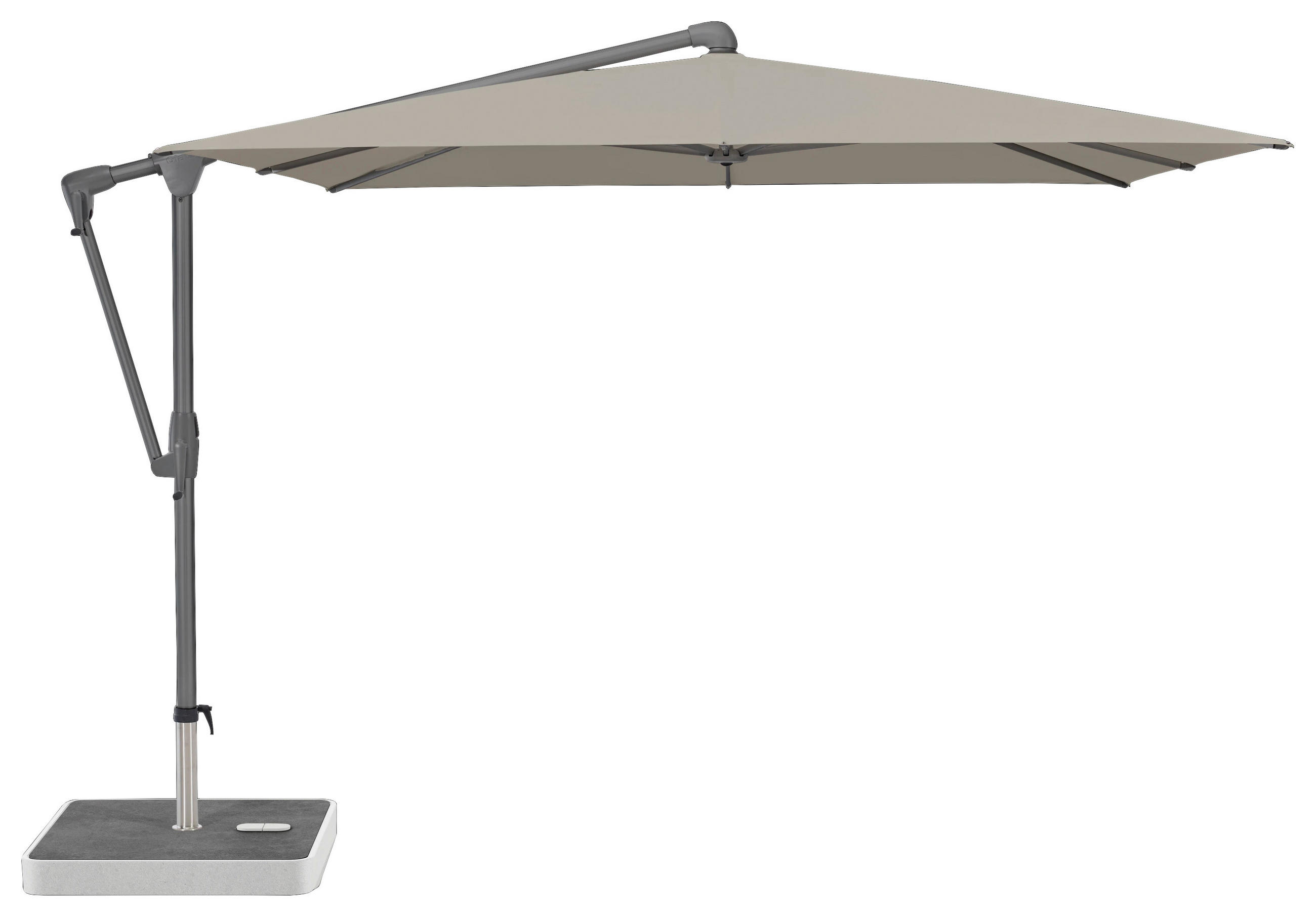 AMPELSCHIRM 270x270 cm Grau  - Anthrazit/Grau, Basics, Textil/Metall (270/270cm) - Glatz