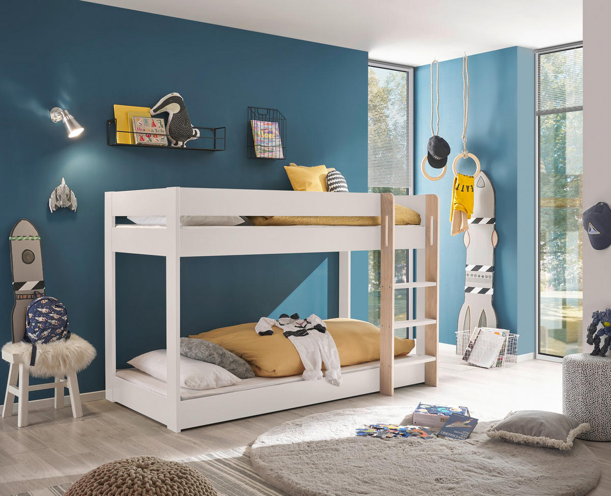 KREVET NA KAT  bijela   - bijela, Moderno, drvni materijal (90/200cm) - MID.YOU
