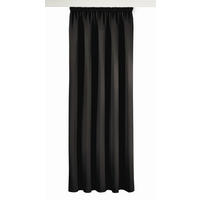 FERTIGVORHANG black-out (lichtundurchlässig)  - Schwarz, Basics, Textil (140/245cm)