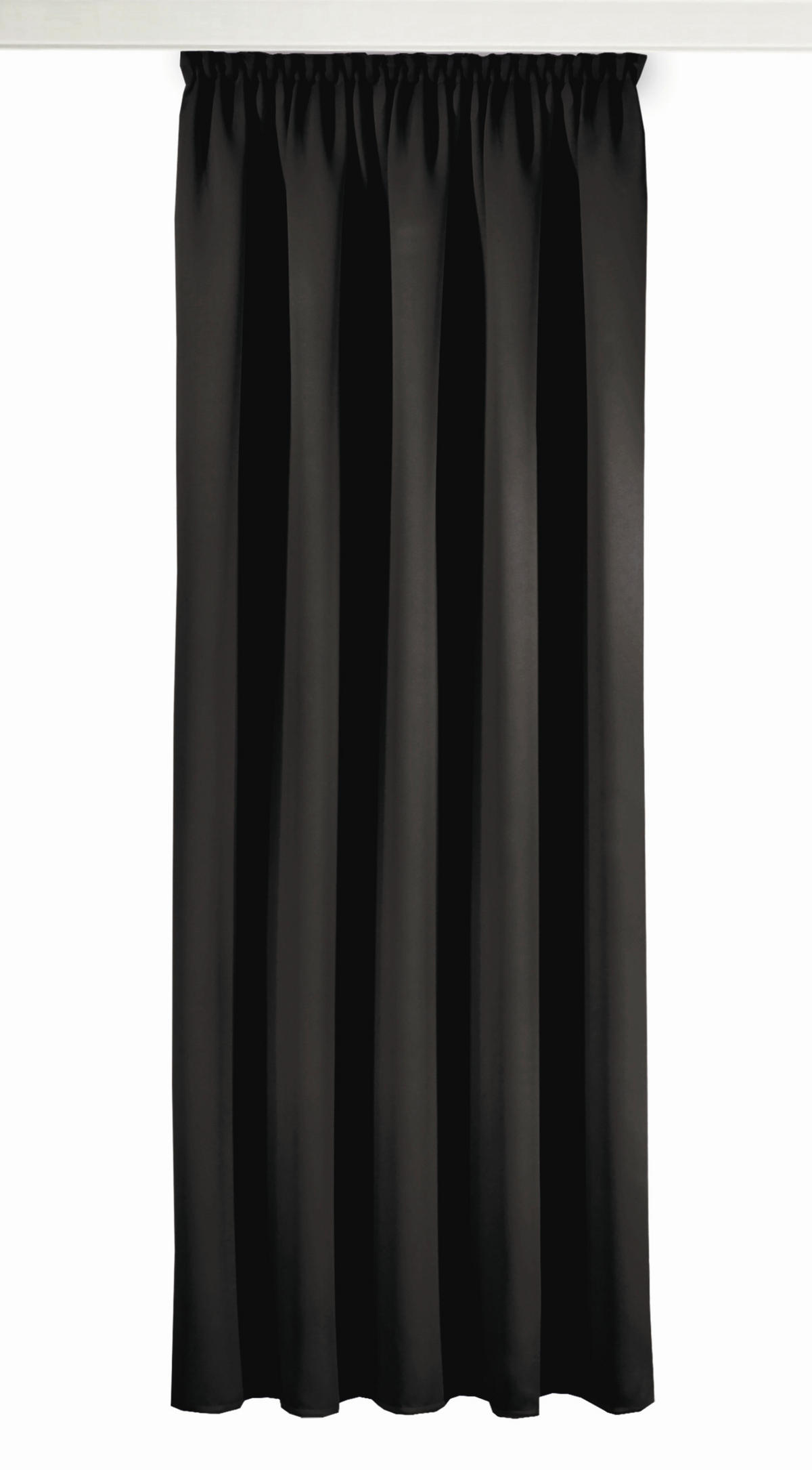 FERTIGVORHANG black-out (lichtundurchlässig)  - Schwarz, Basics, Textil (140/245cm)