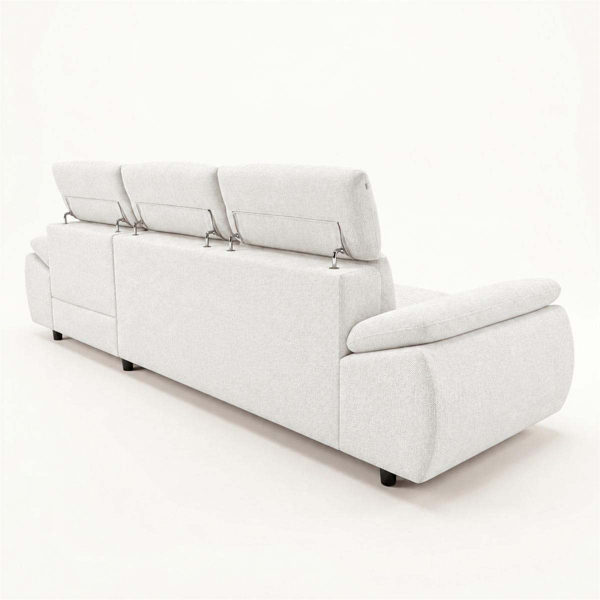 ECKSOFA  Struktur Beige  - Beige/Schwarz, Basics, Holz/Holzwerkstoff (281/166cm) - MID.YOU