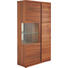 VITRINE Amerikanischer Nussbaum furniert Nussbaumfarben - Nussbaumfarben/Schwarz, Design, Glas/Holz (115/206/43cm) - Venjakob