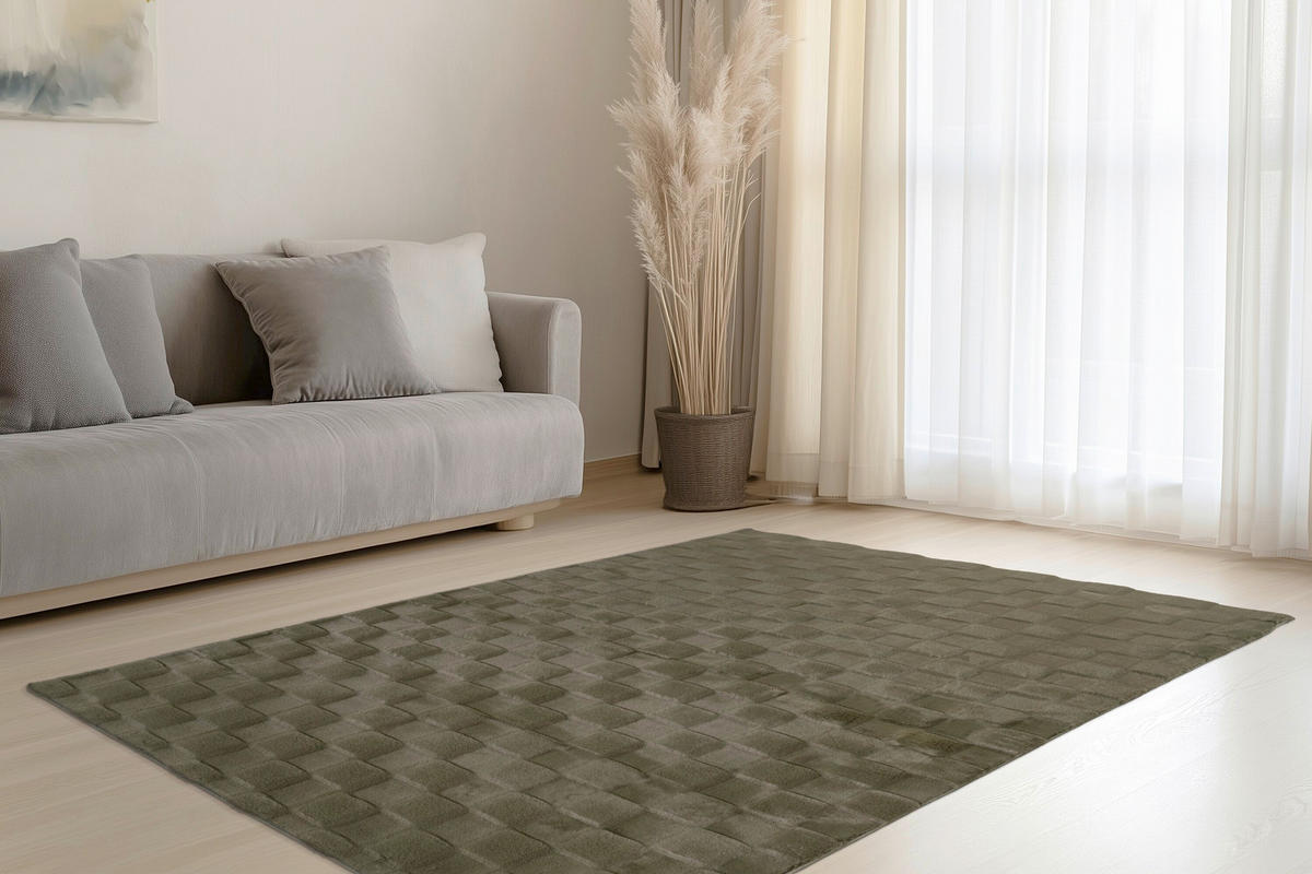 FLACHWEBETEPPICH 120/170 cm Grün rechteckig  - Grün, Basics, Textil (120/170cm) - Kayoom