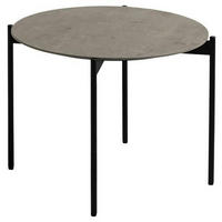 COUCHTISCH in Metall, Keramik 55/55/42 cm  - Hellgrau/Schwarz, Design, Keramik/Metall (55/55/42cm) - Venjakob