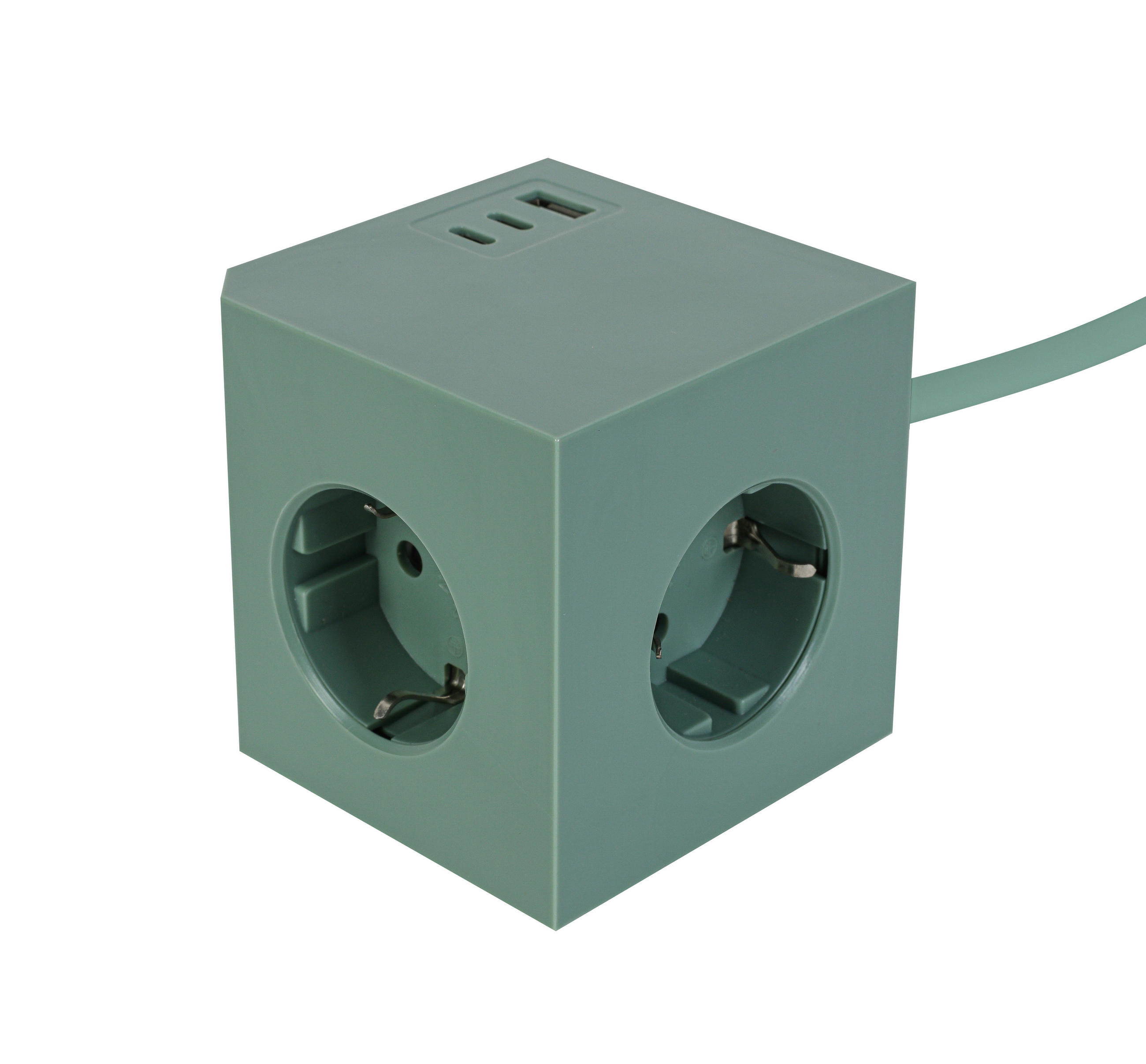 Mican Steckdosenwürfel Plug Box Mintgrün 7.5x7.5x7.5 cm