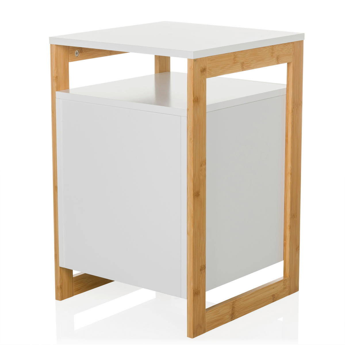BEISTELLTISCH 40/60/40 cm Weiß  - Hellbraun/Weiß, MODERN, Holzwerkstoff (40/60/40cm) - MID.YOU