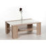 COUCHTISCH rechteckig Eichefarben, Weiß - Eichefarben/Weiß, Design, Glas (107/77/44cm) - Carryhome COUCHTISCH rechteckig Eichefarben, Weiß - Eichefarben/Weiß, Design, Glas (107/77/44cm) - Carryhome