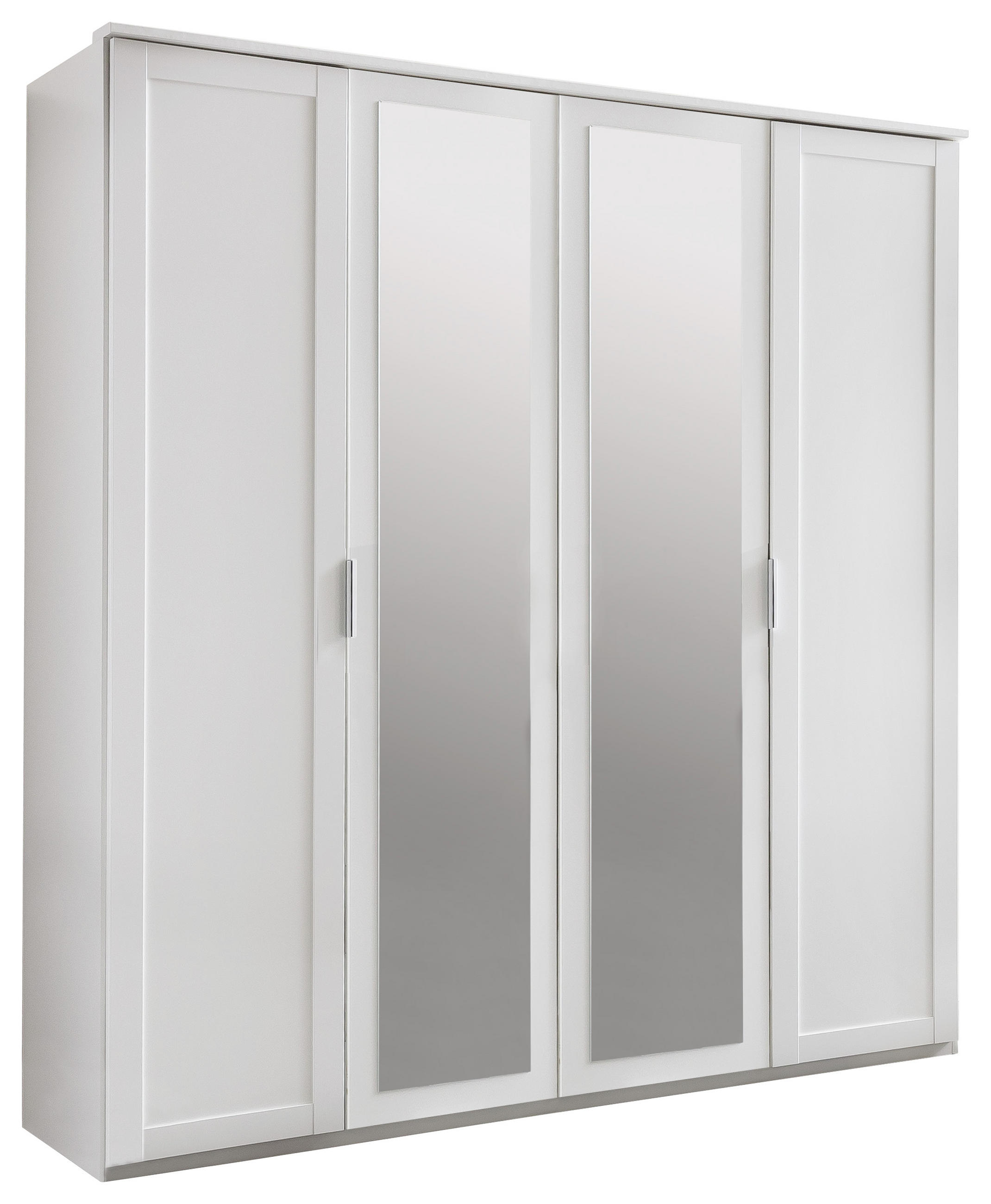 Drehtürenschrank in Weiß