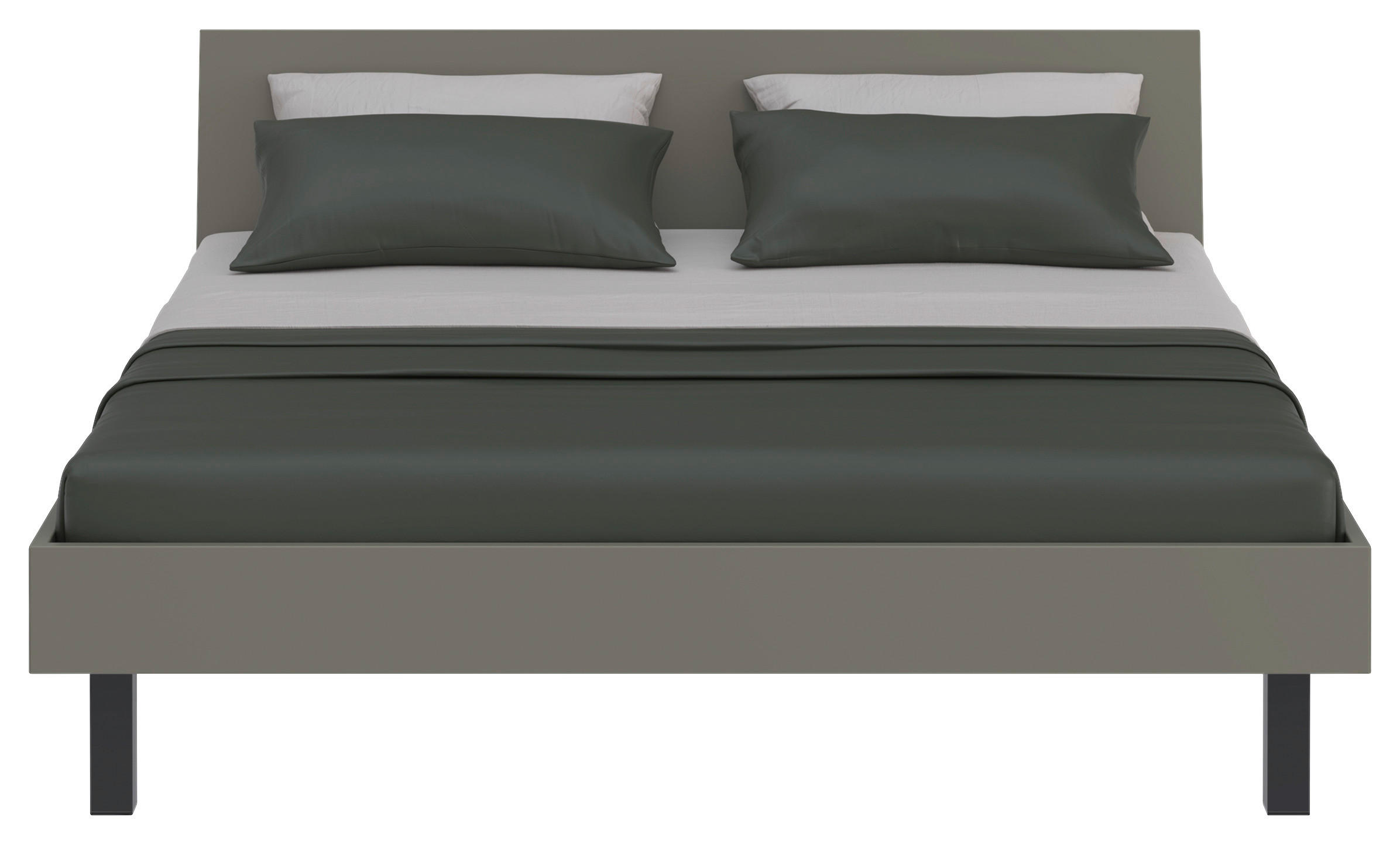 BETT 180/200 cm  in Grau, Grün  - Schwarz/Grau, Design, Metall (180/200cm) - Xora