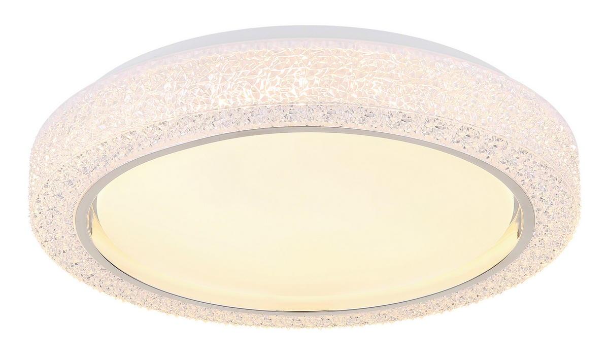 LED-DECKENLEUCHTE  40/8 cm    - Klar/Chromfarben, Konventionell, Kunststoff/Metall (40/8cm) - Globo