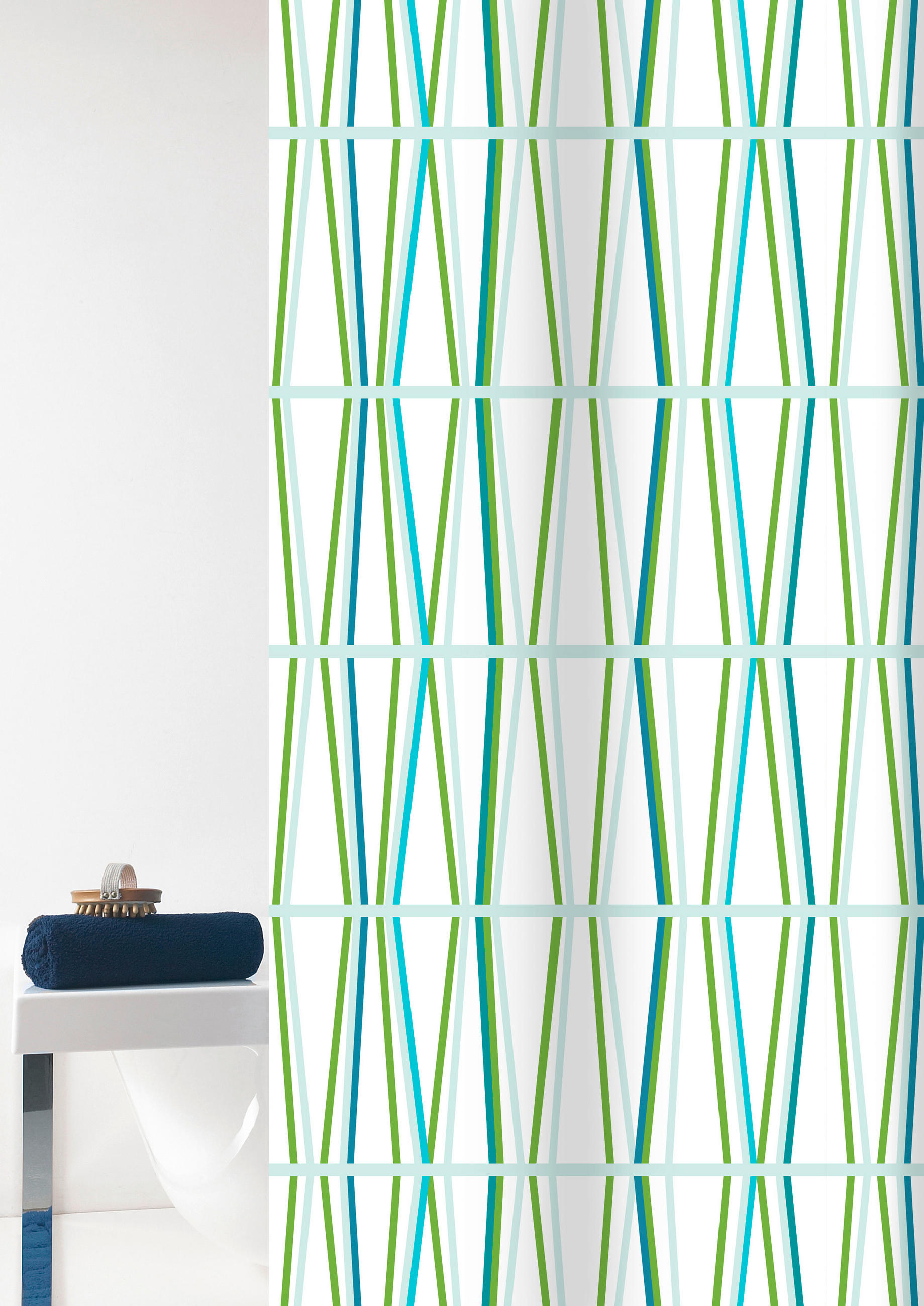 DUSCHVORHANG Tenura 180/200 cm  - Weiß, Basics, Kunststoff (180/200cm) - Grund