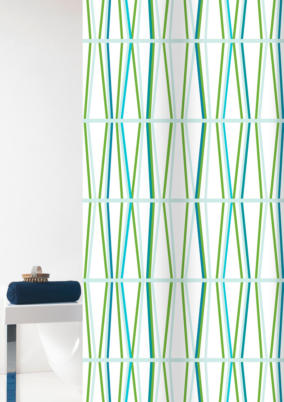 DUSCHVORHANG Tenura 180/200 cm  - Weiß, Basics, Kunststoff (180/200cm) - Grund